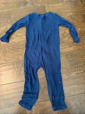 Kyte BABY Navy Footed One-Piece with Front Zipper